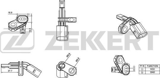 Zekkert SE-6015 - ABS sensor, wheel speed car-mod.net