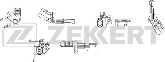 Zekkert SE-6010 - ABS sensor, wheel speed car-mod.net