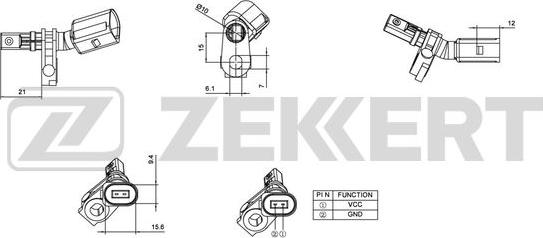 Zekkert SE-6011 - ABS sensor, wheel speed car-mod.net