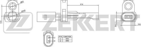 Zekkert SE-6025 - ABS sensor, wheel speed car-mod.net