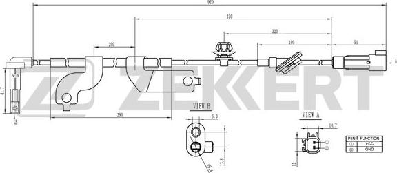 Zekkert SE-6163 - ABS sensor, wheel speed car-mod.net