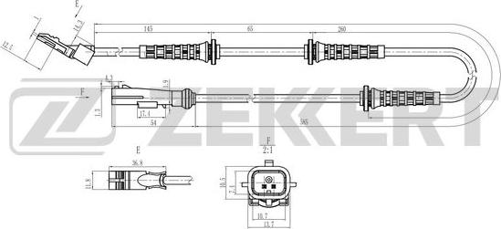Zekkert SE-6179 - ABS sensor, wheel speed car-mod.net