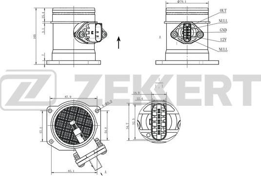 Zekkert SE-1099 - Sensor, intake manifold pressure car-mod.net
