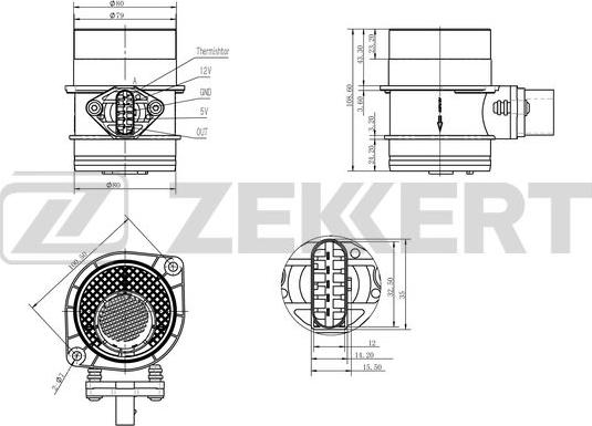 Zekkert SE-1019 - Air Mass Sensor car-mod.net