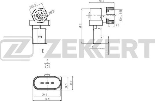 Zekkert SE-8508 - Sensor, speed car-mod.net