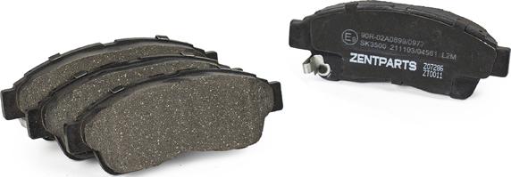 ZENTPARTS Z07286 - Brake Pad Set, disc brake car-mod.net