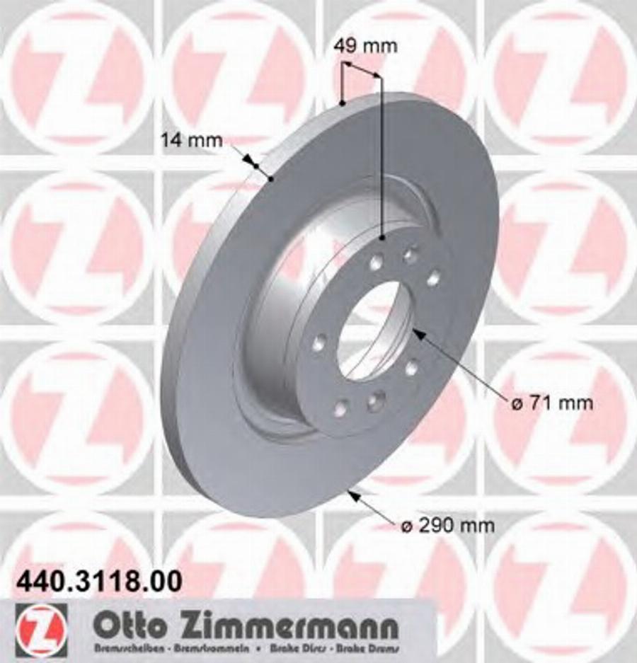 Zimmermann 440.3118.00 - Brake Disc car-mod.net