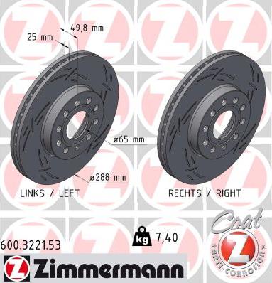 Zimmermann 600.3221.53 - Brake Disc car-mod.net