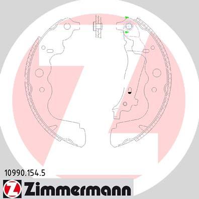 Zimmermann 10990.154.5 - Drum Brake Shoe Set car-mod.net