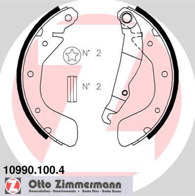 Zimmermann 10990.100.4 - Drum Brake Shoe Set car-mod.net