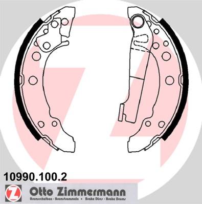 Zimmermann 10990.100.2 - Drum Brake Shoe Set car-mod.net
