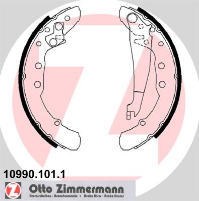 Zimmermann 10990.101.1 - Drum Brake Shoe Set car-mod.net