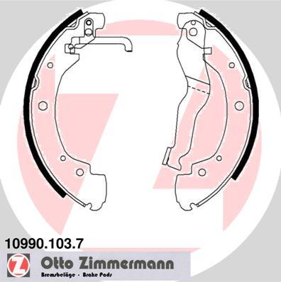 Zimmermann 10990.103.7 - Drum Brake Shoe Set car-mod.net