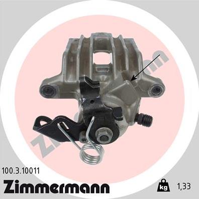 Zimmermann 100.3.10011 - Brake Caliper car-mod.net