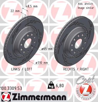 Zimmermann 100.3309.53 - Brake Disc car-mod.net