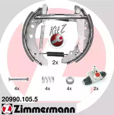 Zimmermann 20990.105.5 - Drum Brake Shoe Set car-mod.net