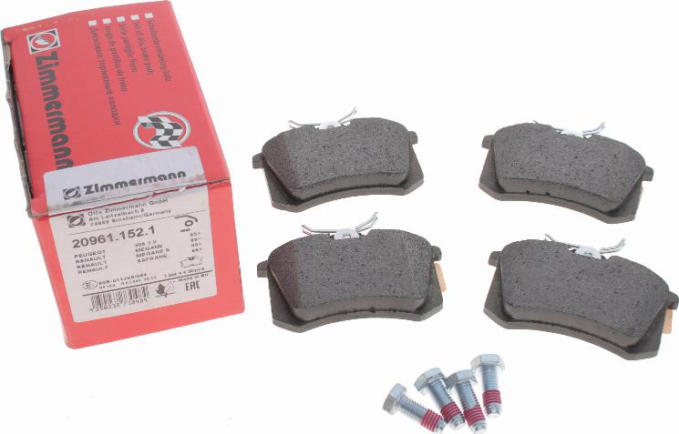 Zimmermann 20961.152.1 - Brake Pad Set, disc brake car-mod.net
