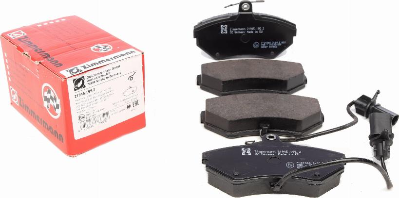 Zimmermann 21945.195.2 - Brake Pad Set, disc brake car-mod.net