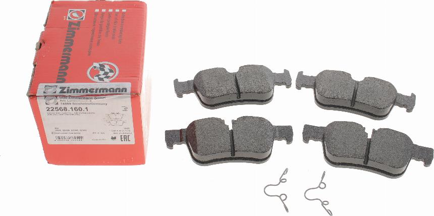 Zimmermann 22568.160.1 - Brake Pad Set, disc brake car-mod.net