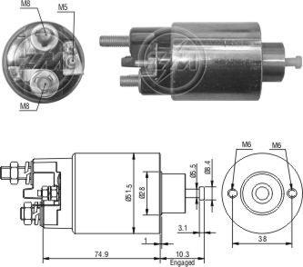 ZM ZM-993 - Solenoid Switch, starter car-mod.net