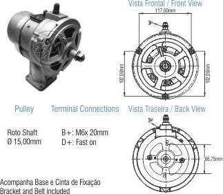 ZM ZM 90.101.14 - Alternator car-mod.net