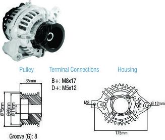 ZM ZM 90.108.07 - Alternator car-mod.net