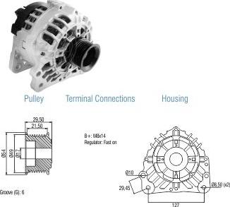 ZM ZM 90.203.02 - Alternator car-mod.net
