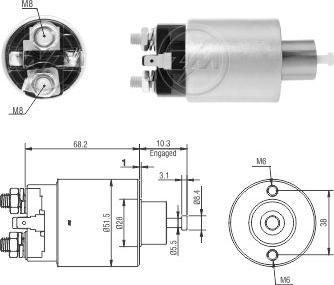 ZM ZM 4-995 - Solenoid Switch, starter car-mod.net