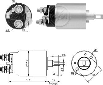 ZM ZM 4-981 - Solenoid Switch, starter car-mod.net