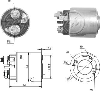 ZM ZM-4495 - Solenoid Switch, starter car-mod.net
