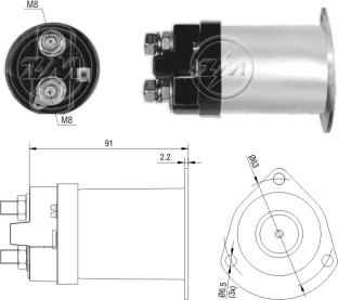ZM ZM-555 - Solenoid Switch, starter car-mod.net
