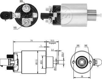 ZM ZM5695 - Solenoid Switch, starter car-mod.net