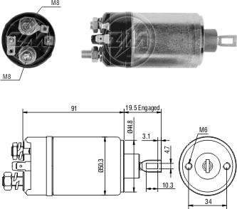 ZM ZM522 - Solenoid Switch, starter car-mod.net