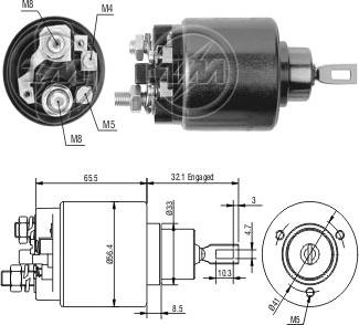 ZM ZM-571 - Solenoid Switch, starter car-mod.net