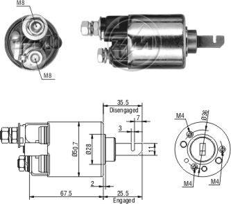 ZM ZM606 - Solenoid Switch, starter car-mod.net