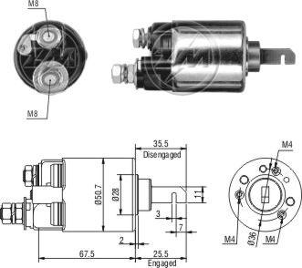 ZM ZM602 - Solenoid Switch, starter car-mod.net