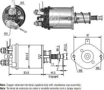 ZM ZM 614 - Solenoid Switch, starter car-mod.net