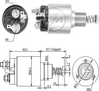 ZM ZM676 - Solenoid Switch, starter car-mod.net