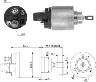 ZM ZM972 - Solenoid Switch, starter car-mod.net