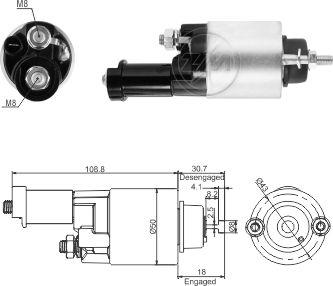 ZM ZM 1-708 - Solenoid Switch, starter car-mod.net