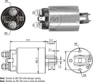 ZM ZM1784 - Solenoid Switch, starter car-mod.net