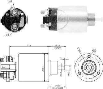 ZM ZM866 - Solenoid Switch, starter car-mod.net
