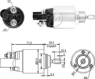 ZM ZM8381 - Solenoid Switch, starter car-mod.net