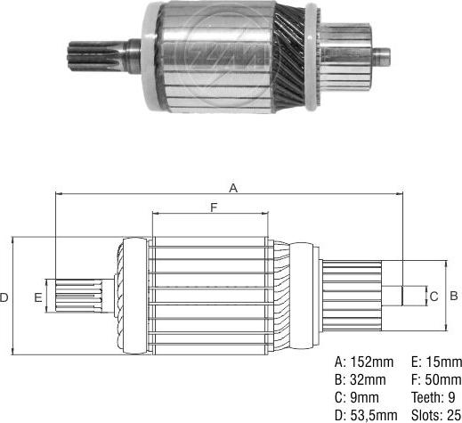 ZM ZM 83.790.03 - Armature, starter car-mod.net