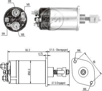 ZM ZM 821 - Solenoid Switch, starter car-mod.net