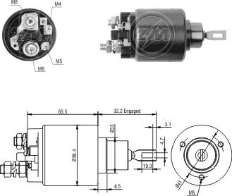 ZM ZM-2571 - Solenoid Switch, starter car-mod.net