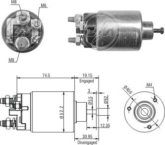 ZM ZM 2-860 - Solenoid Switch, starter car-mod.net