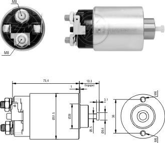 ZM ZM7698 - Solenoid Switch, starter car-mod.net