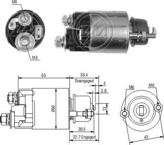ZM ZM-703 - Solenoid Switch, starter car-mod.net