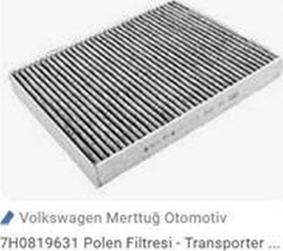 ZPY 7H0819631 - Filter, interior air car-mod.net